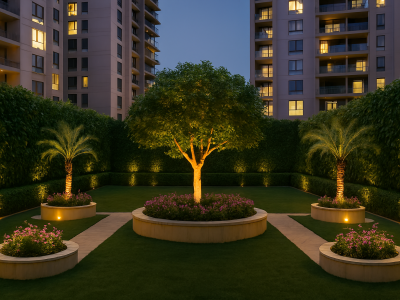 حديقة وسط العمارات ب1